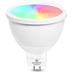 TANSHOP Zigbee-glödlampa MR16 GU5.3 LED smart glödlampa – 4 W zigbee dimbar glödlampa DC 12 V lågspänning RGBCCT spotlight bönvinkel 120°