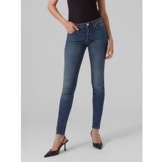 Vero Moda Damen VMLUX MR Slim RI3136 NOOS Jeans, Blue Denim, XXL/30