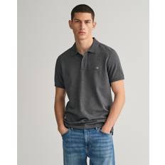 Gant Rød Polotrøjer Gant Herre Slim fit Shield Piqué poloskjorte Grå