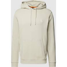 Orange Jumpers BOSS Wetalk Logo Patch Hoodie - Beige