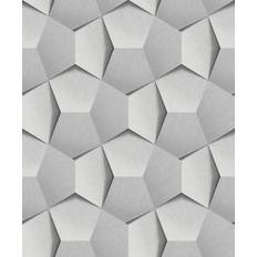 Grandeco Boaz 3D Effect Metal Panel Vinyl Wallpaper