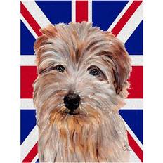 PatioPlus Norfolk Terrier With English Union Jack British Flag Flag