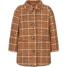 Kariert Jacken MarMar Olive Wool Glitter Jacka Caramel Check-6-7 år/116-122