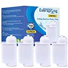 Everspring TÜV SÜD, NSF-certifierat kaffevattenfilterbyte ersättning för Siemens EQ6 EQ-serien, Brita Intenza TZ70003, Bosch 12008246 vattenfilter, BCM8450UC, CM450710 och TCM24RS 4 delar