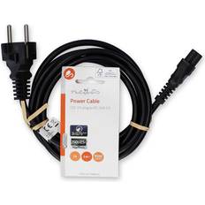 Nedis Stromkabel schutzkontaktstecker iec-320-c5 gerade gerade vernickelt 2.00 m rund Schwarz 40 mm