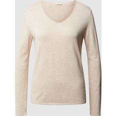 Tom Tailor Dame Sweatere Tom Tailor Pullover - Beige-Meleret