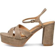 Shoe The Bear Højhælede sko Shoe The Bear Nova Strap Suede Sandaler, Taupe