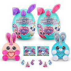 Princesses Soft Toys Zuru 9292 Bunnycorn Series 2, 2 Pack, 4 Surprises Inside, Collectible Plush Pets, Bunny, Ultra Soft