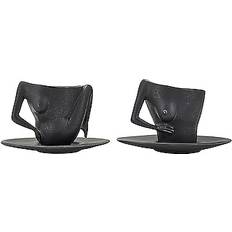 Tasses à espresso Anissa Kermiche C Cups Coffee Cups Set of 2 in Matte Mottled Black Tasse à espresso