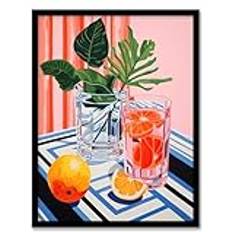 Orange Wall Decor Wee Blue Coo Refreshing Spritz Aperitif with Orange Slices Vibrant Wall Decor