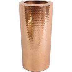 Bronze Interior Details Leaf Metal Hammered Vase