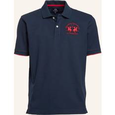 Elegant Blue Short-Sleeved Polo - Blue