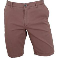 HUGO BOSS Shorts HUGO BOSS shorts bermuda slim fit twill baumwolle kol. rot backstein 50406679 Rot