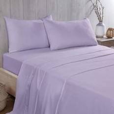 Linen - Purple Bed Sheets Easycare Flannelette Bed Sheet Purple