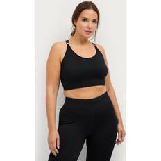 Zizzi BH:ar Zizzi Amy Seamless Rib Sports Bra - Svart
