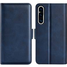 Skalo Sony Xperia 1 V Premium Wallet Flip Cover Blå