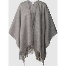 Damen - Grau Capes & Ponchos Fraas Fraas Poncho aus Schurwolle in Mittelgrau, Größe One One