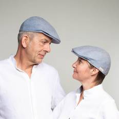 nahtur-design Flatcap aus Bioleinen hellblau