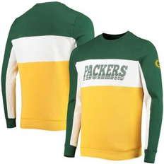 Gold Jumpers JUNK FOOD Men's Green and Gold-Tone Green Bay Packers Color Block Pullover Sweatshirt Green, Gold-Tone Green/Gold-Tone