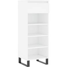 vidaXL white Cabinet Cupboard Engineered Wood Shoe Rack