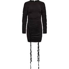 ROTATE Birger Christensen Kjoler ROTATE Birger Christensen Slinky Mini Ruffle Dress Kvinde Kjoler hos Magasin Black