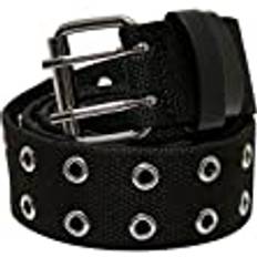 Urban Classics Herr Accessoarer Urban Classics Unisex polyester eyelet bälte, svart/silver, S/M, svart/silver