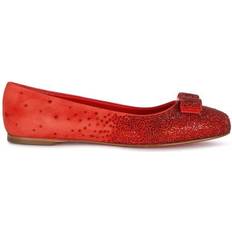 Ferragamo Ballerinaskor Ferragamo Kristalldekorerade Läder Ballerina Flats - EU
