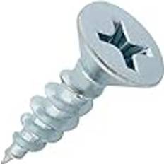 Coarse Thread Phillips Flat Head Wood Screws 100 Pack #6 x 1/2 in