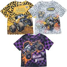 Monster Jam Monster Jam Earth Shaker Maximum Destruction Mohawk Warrior Little Boys Pack T-Shirt Yellow/Grey/Black 7-8