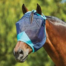 Full Pferdedecken Weatherbeeta Comfitec Deluxe Fine Mesh-Maske navy/turquoise Warmblood