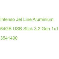 Minnekort & minnepenner Intenso Jet Line USB stick 64 GB Silver 3541490 USB 3.2 Gen 1