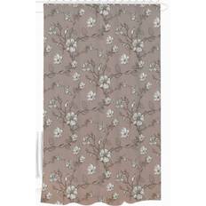 Home -Tex Duschdraperi 180 x 180 cm Rosa Blommor