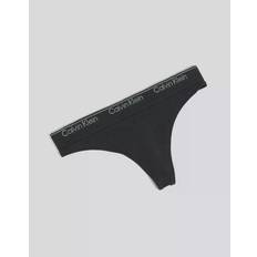 Nylon - Vrouw Onderbroeken Calvin Klein Modern Seamless Thong - Zwart