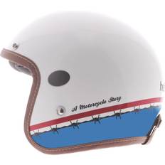 Helstons Evasion Carbon Casco Jet, blanco-rojo-azul, tamaño para hombre