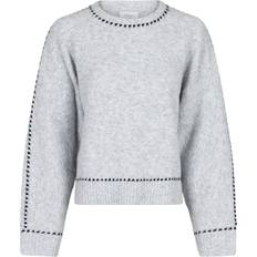 Neo Noir Detri Knit Blouse - Gray Melange