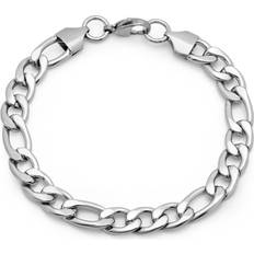 Stainless Steel Bracelets Steeltime Classic Figaro Link Bracelet