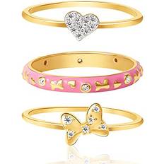 Disney Rings Disney Disney Women Two Tone Sterling Silver CZ Stackable Rings Pieces