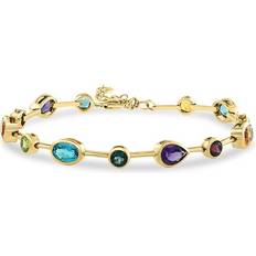 Effy Bracelets Effy Women's 14K Yellow Gold & Multi Stone Station Bracelet