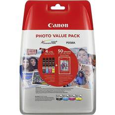 Canon CLI-551XL BK/C/M/Y Original Paper Value Pack