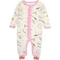 Girls Jumpsuits Children's Clothing Happy Threads Baby Girls Potter Ruffled Sleep and Play Footed Coverall White White