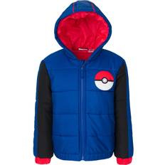 Pokemon Outerwear Children's Clothing Pokemon Little Boys Zip Up Winter Coat Puffer Jacket Blue 7-8