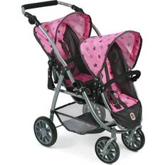 Bayer Chic 2000 689-83 tvillingdockvagn, rosa