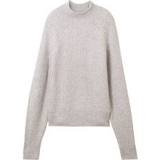 Dam - Denim/Jeanstyg Tröjor Tom Tailor Denim Damtröja, 32510 – Basic Light Grey Melange