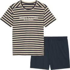 Polo Ropa de dormir Marc O'Polo Body & Beach Pyjama Set Blau Gestreift für Herren