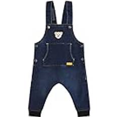 Steiff Unisex baby hängselbyxor byxor, HUMÖR INDIGO