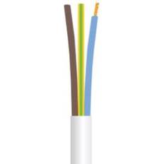 Ledning 3G0,75 H03Vv-F Hvid R100