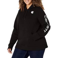 Carhartt Sweaters Carhartt Women's Relaxed Fit Midweight Logo Sleeve Graphic Hoodie Black 2X