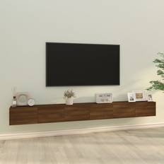 Mobili a Parete vidaXL Set Mobili Porta TV 3 pz Rovere Marrone In Legno Multistrato Mobile a Parete