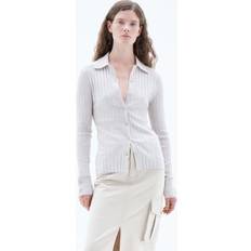 Geribbeld Overhemden Filippa K Gemêleerde Ribgebreide Blouse - Beige