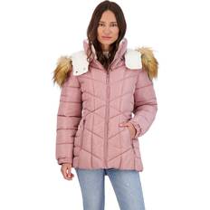 Reebok Women Outerwear Reebok Womens Faux Fur Sherpa Puffer Coat